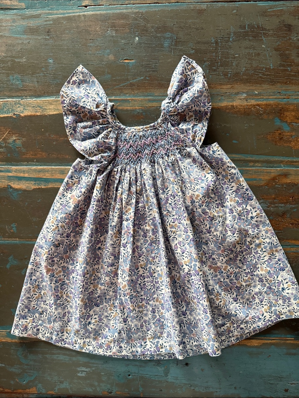 Gil & Niya Floral Smocked Dress | Size 73 / 9-12m